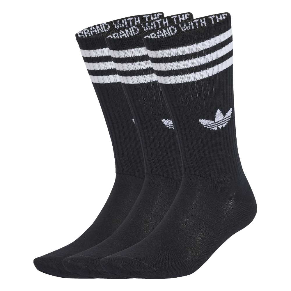 3-Stripes High Crew Socks 3 Pairs Black