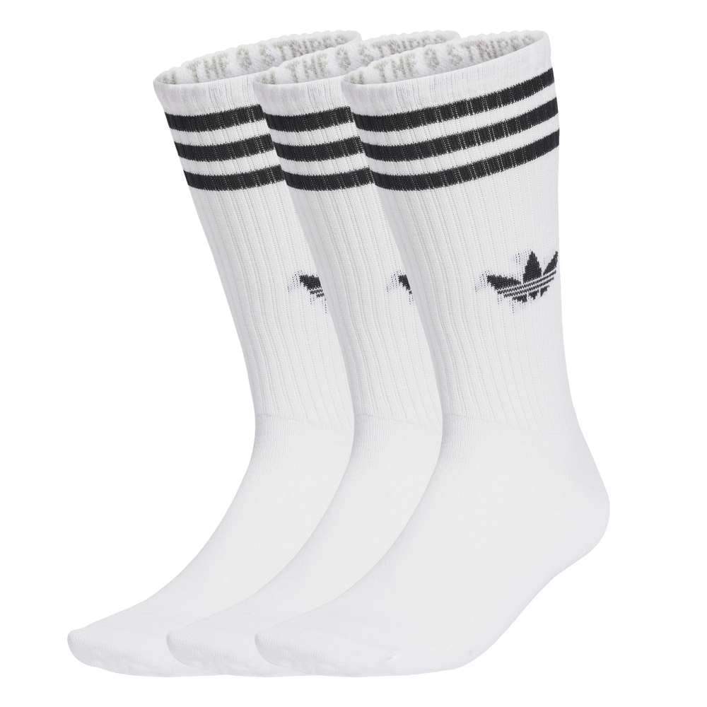 3-Stripes High Crew Socks 3 Pairs White