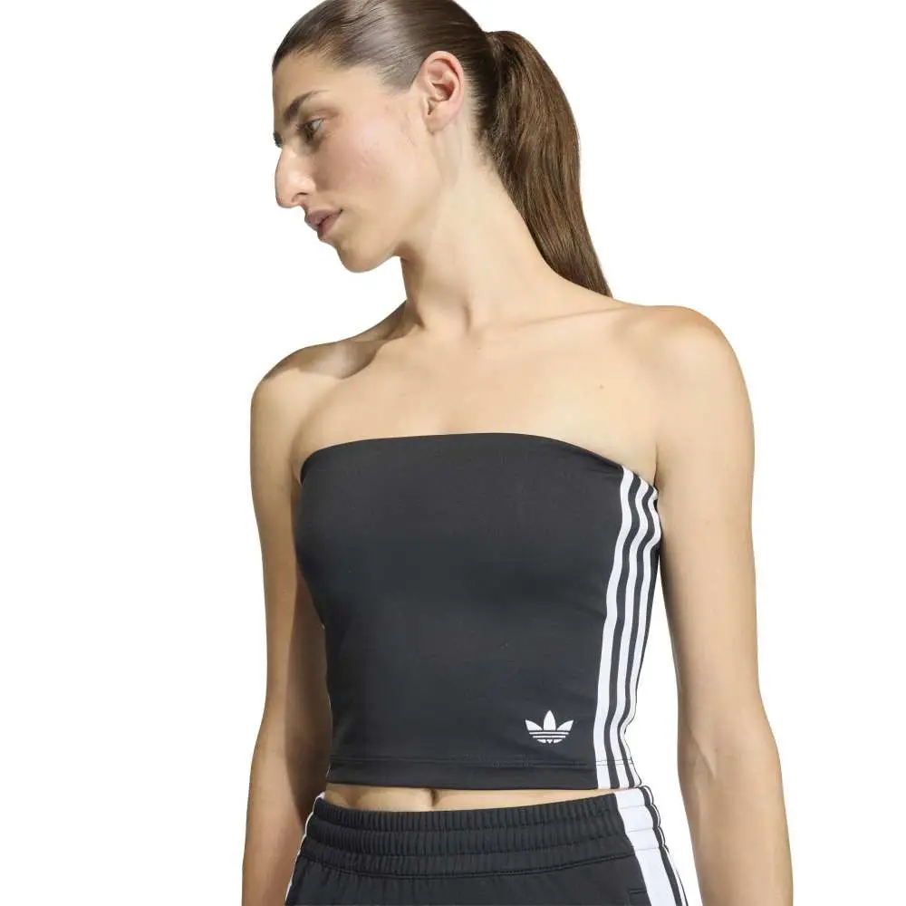 3 Stripes Tube Top  Black - Image 4