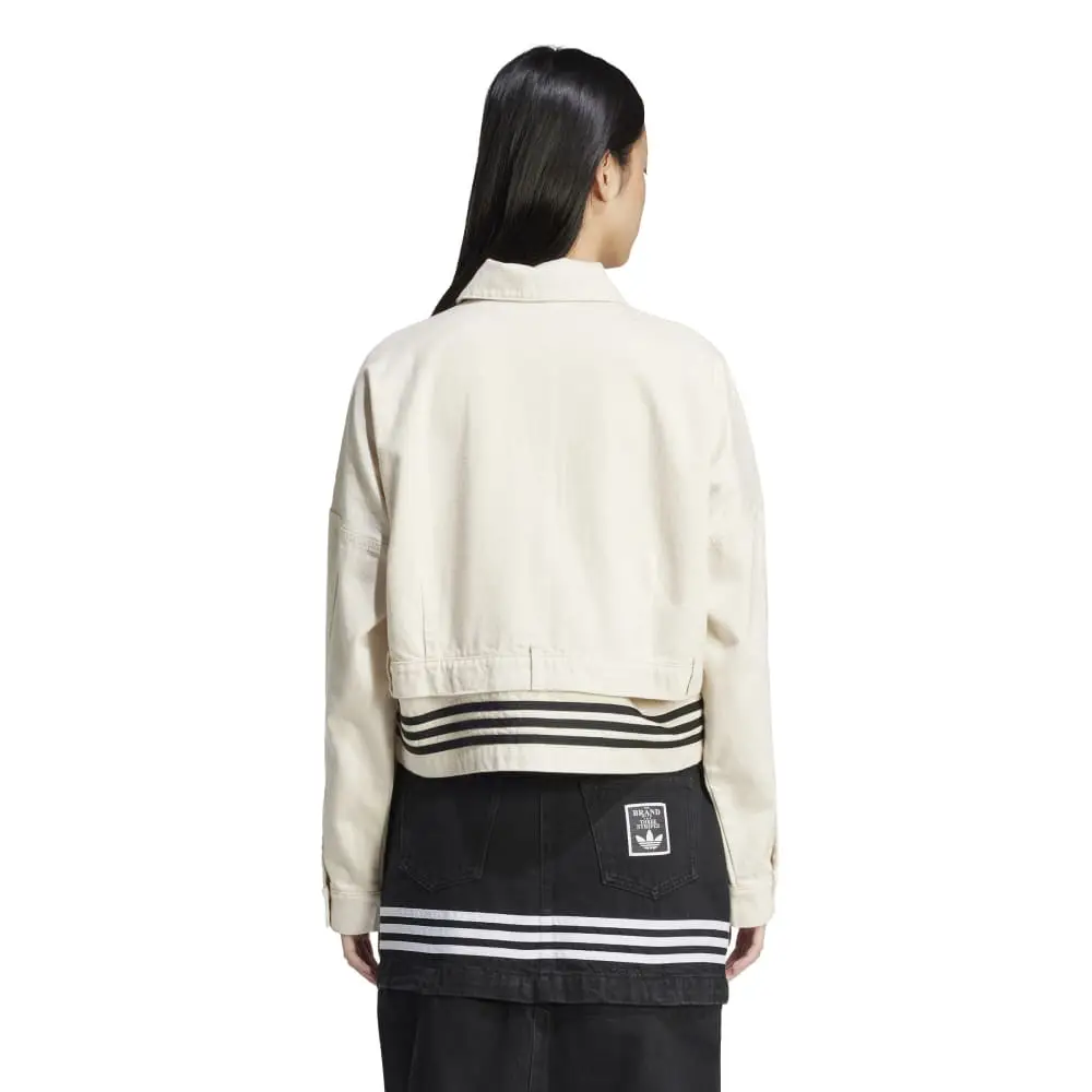 Adibreak Denim Track Jacket Beige - Image 3