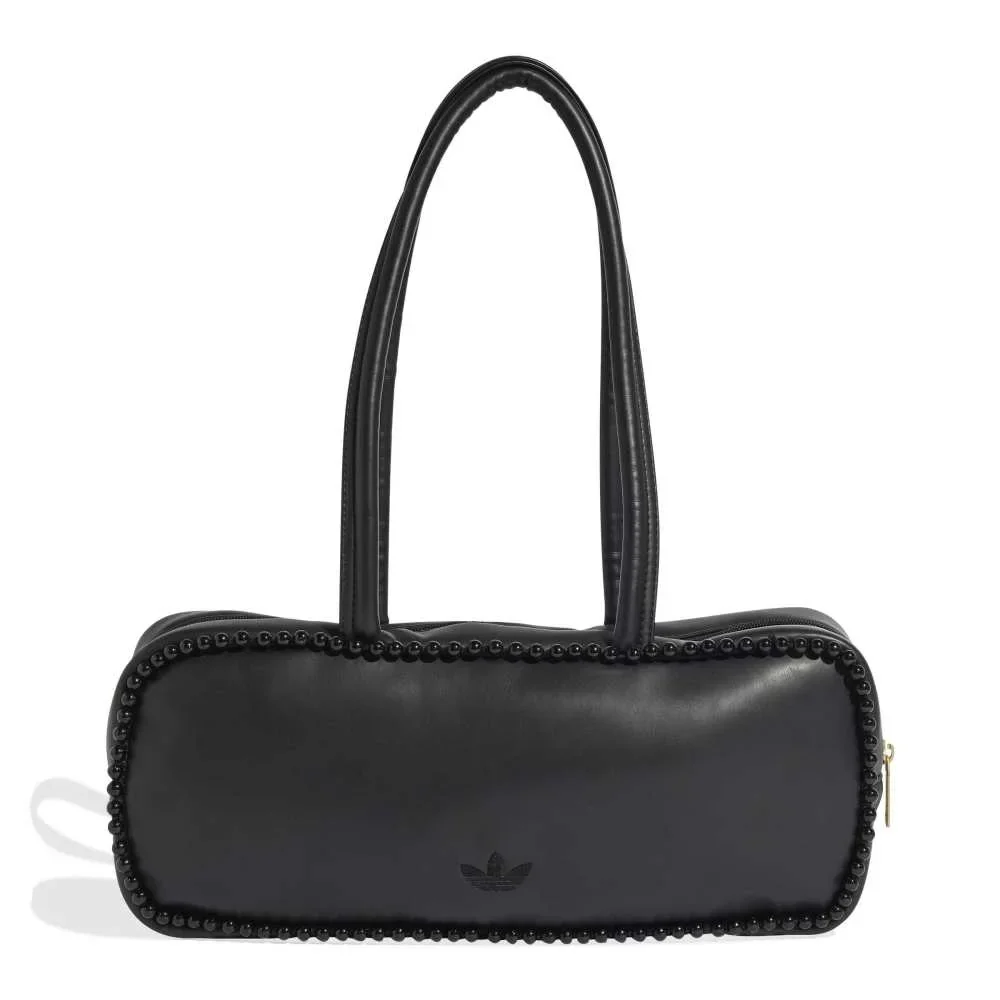 Airliner Elongated Bag With Beads Black