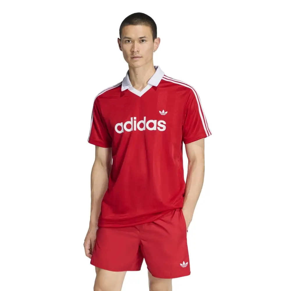 Archive Collar Engineered Jersey Red - Image 2