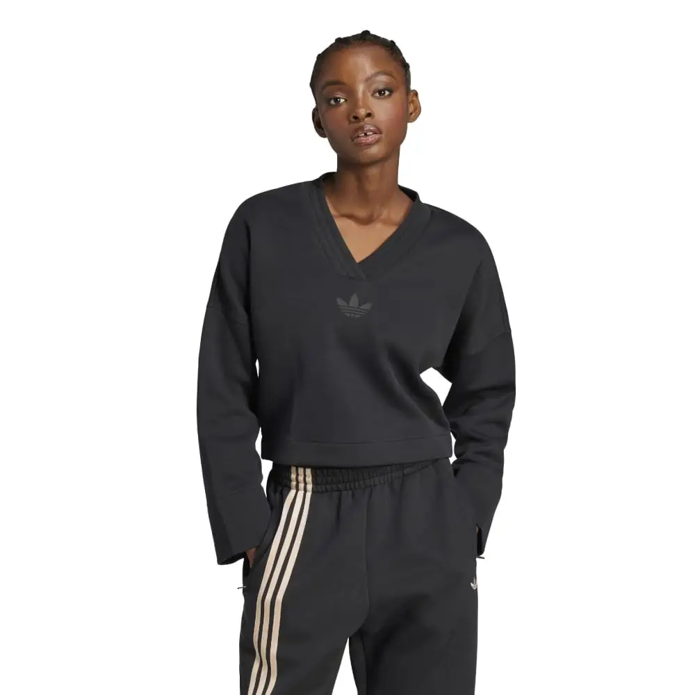 Deep V-Neck Sweatshirt - Image 2