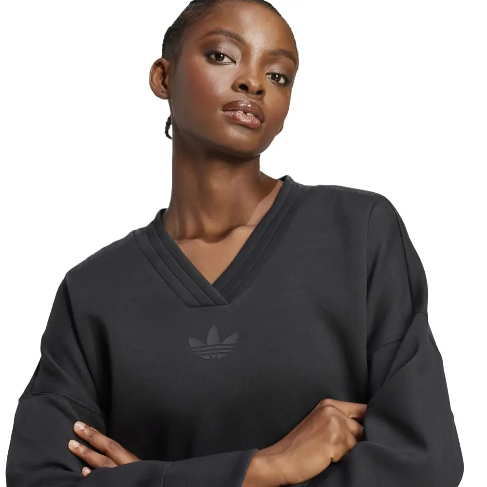 Deep V-Neck Sweatshirt - Image 5