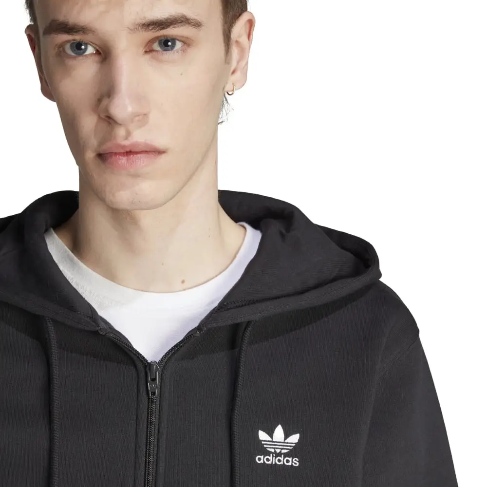 Essentials Full-Zip Trefoil Hoodie - Image 4