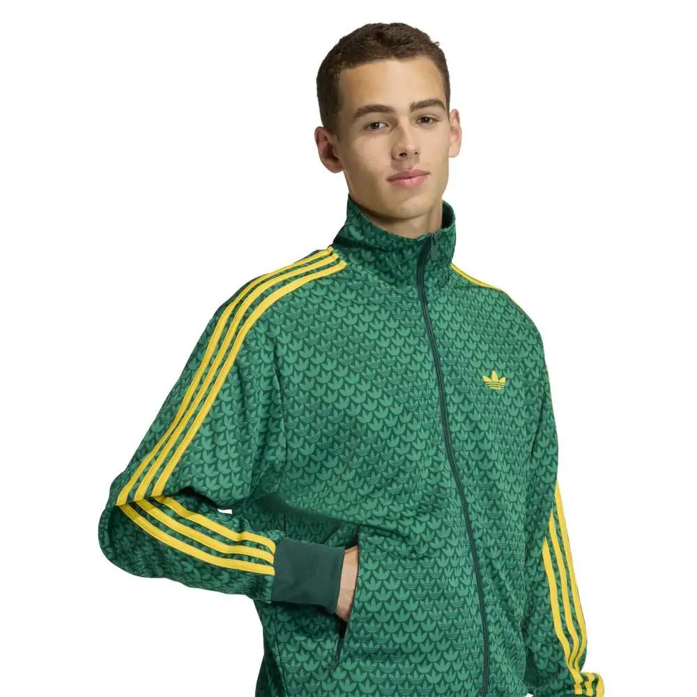 Firebird Loose Monogram Track Jacket Green - Image 4