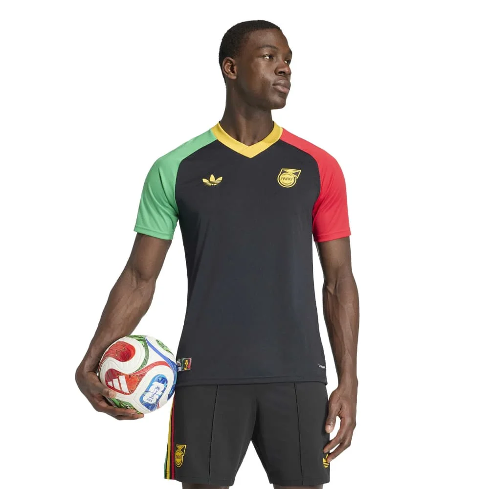 Jamaica 26 X Bob Marley Away Pre Match Jersey Black - Image 3