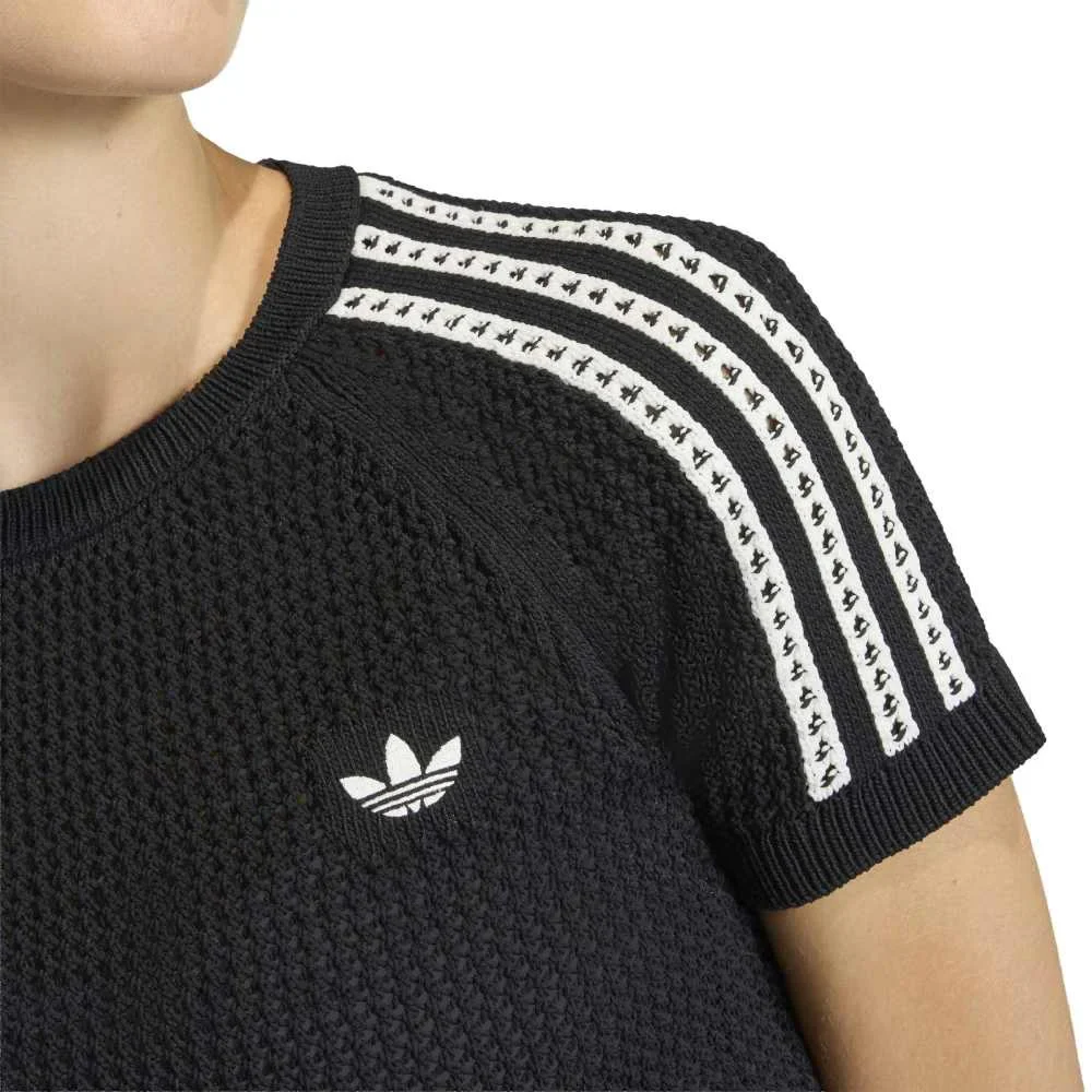Knitted Crochet Cali T-Shirt Black - Image 5