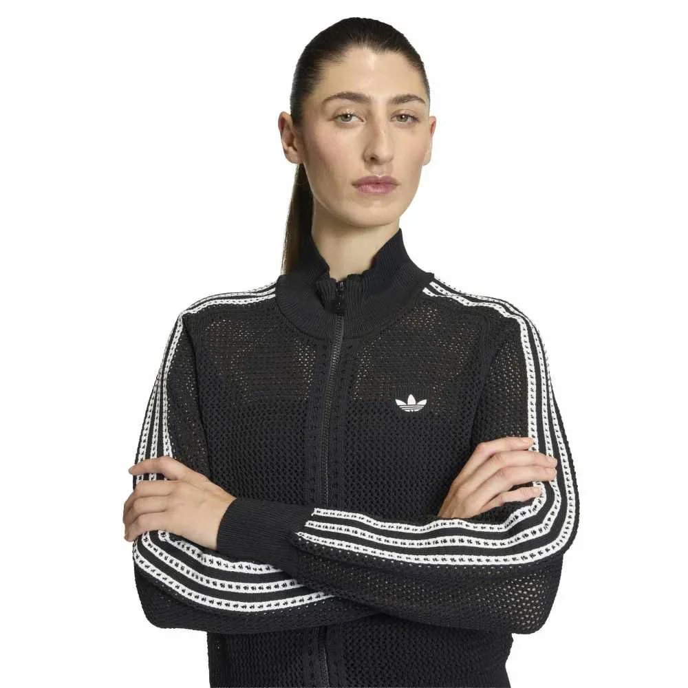 Knitted Crochet Firebird Track Jacket Black - Image 4
