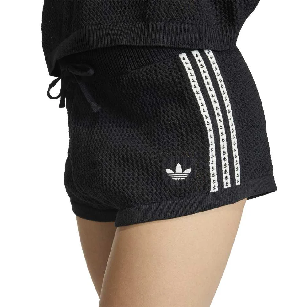 Knitted Crochet Shorts Black - Image 4
