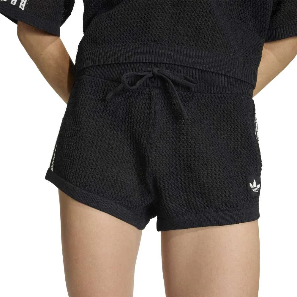 Knitted Crochet Shorts Black - Image 5