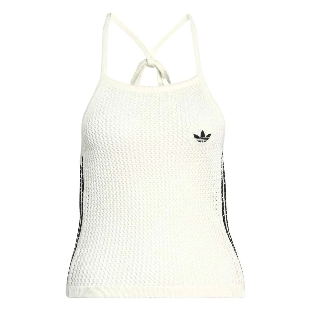 Knitted Crochet Top White