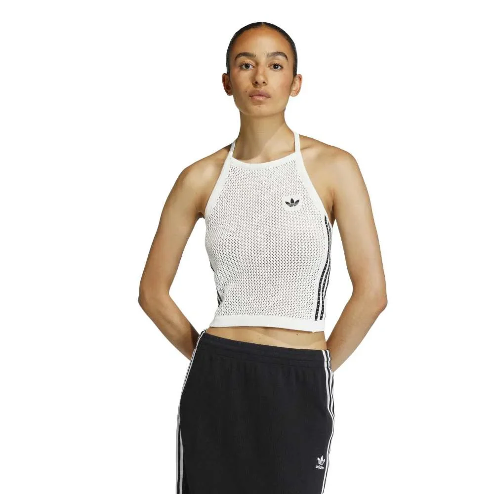 Knitted Crochet Top White - Image 2