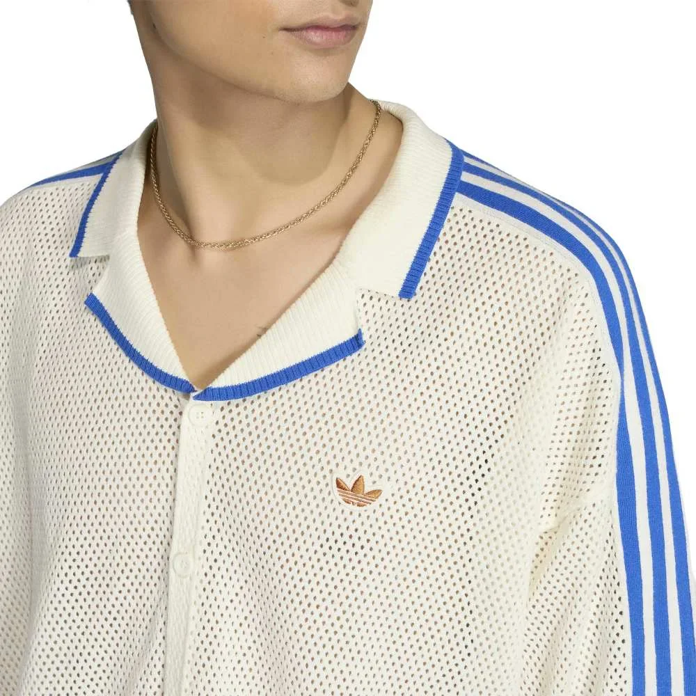 Knitted Resort Shirt White - Image 4