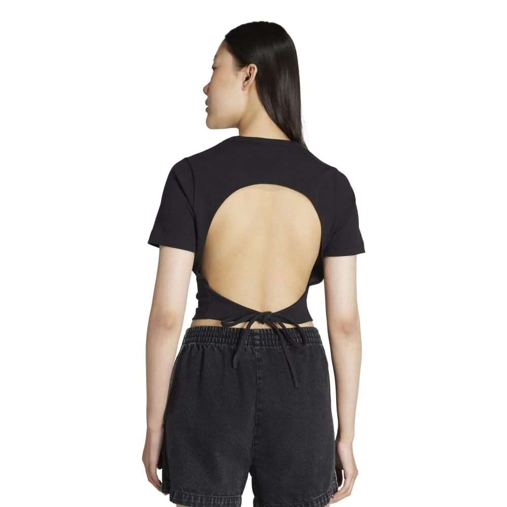 Originals Campus 2000 Back Cut Out Rib T-Shirt Black - Image 3