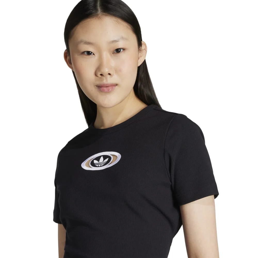 Originals Campus 2000 Back Cut Out Rib T-Shirt Black - Image 4