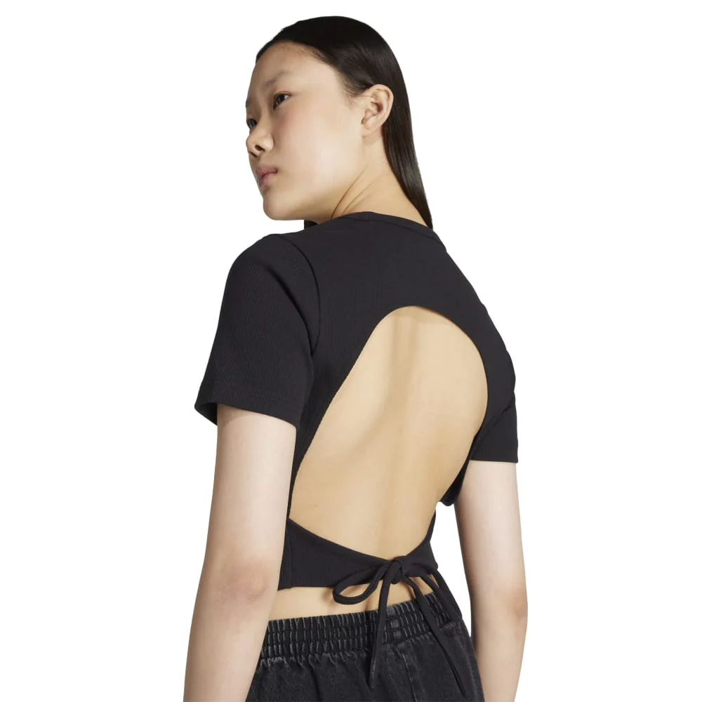 Originals Campus 2000 Back Cut Out Rib T-Shirt Black - Image 5