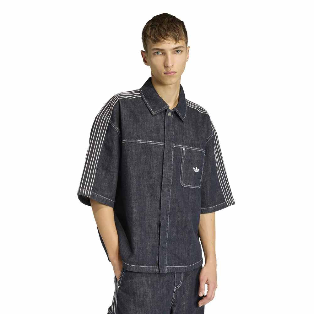 Originals Denim Short Sleeve Work Shirt Blue - Image 2