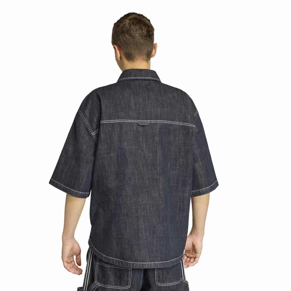 Originals Denim Short Sleeve Work Shirt Blue - Image 3