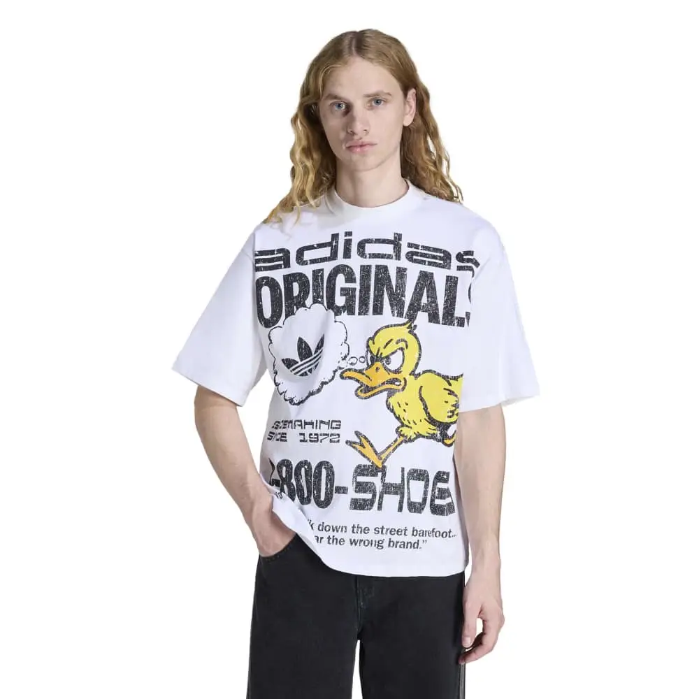Originals Duck Graphic T-Shirt White - Image 2