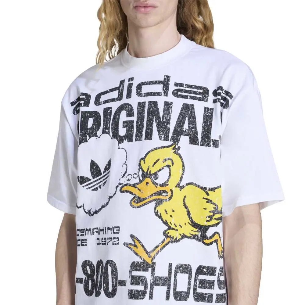 Originals Duck Graphic T-Shirt White - Image 4