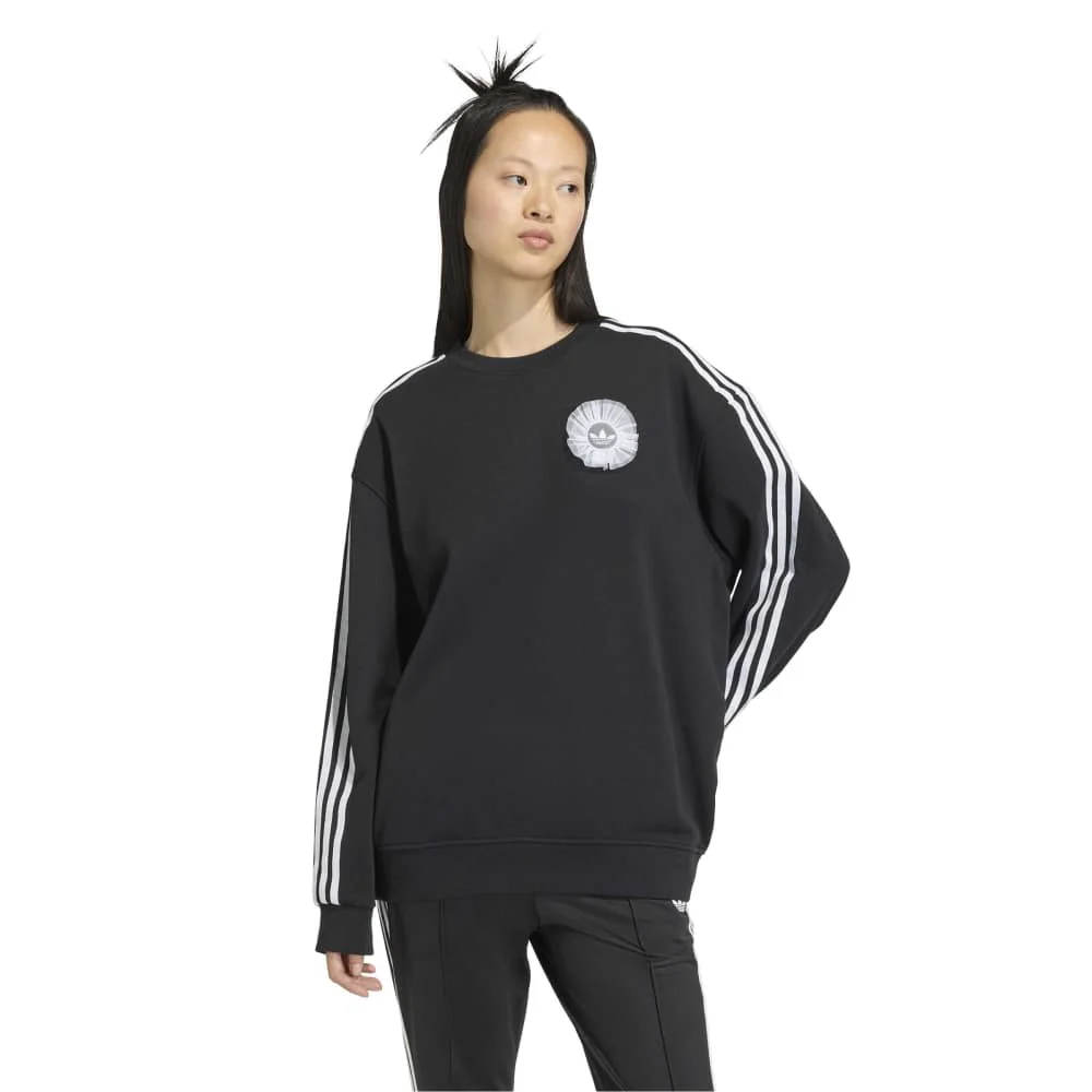 Originals Lace Branding Crew Sweatshirt Black - Image 2