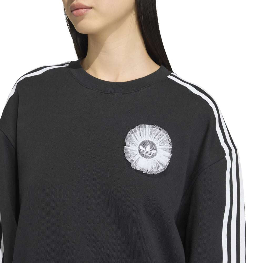 Originals Lace Branding Crew Sweatshirt Black - Image 4