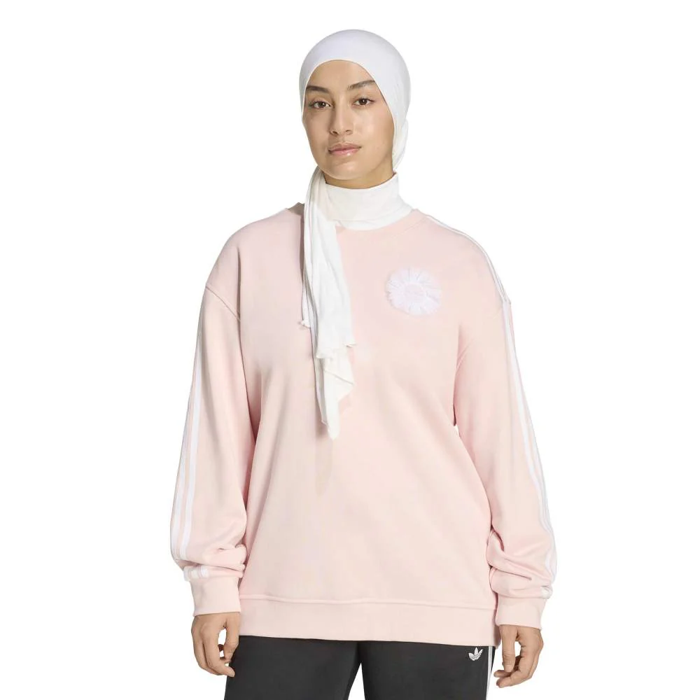 Originals Lace Branding Crew Sweatshirt Pink - Image 2
