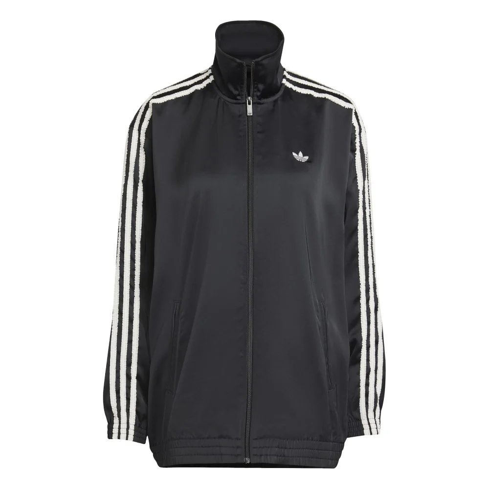 Originals Ruffle 3-Stripes Satin Firebird Track Jacket Black