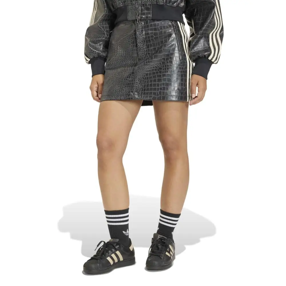 Pleather Mini Skirt Black - Image 2