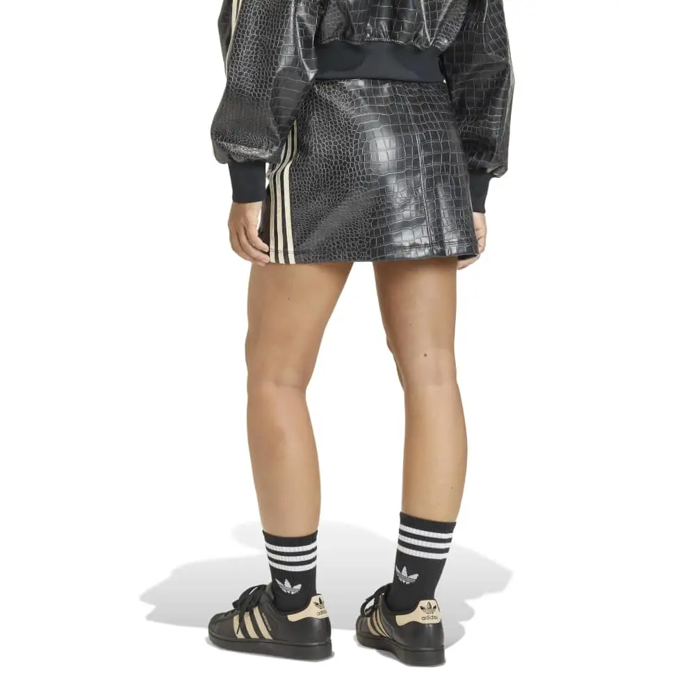 Pleather Mini Skirt Black - Image 3