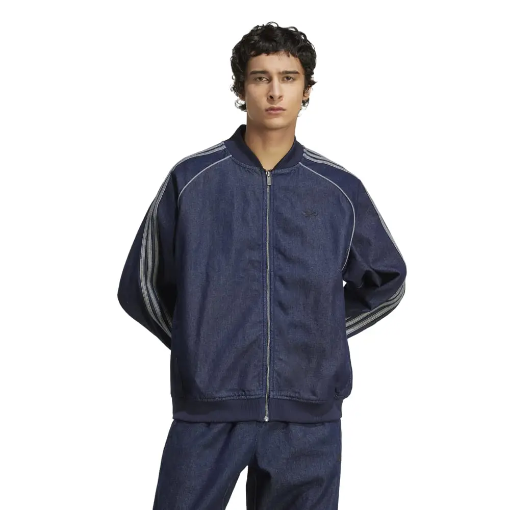Sst Adicolor Loose Sst Denim Stone Jacket Blue - Image 2