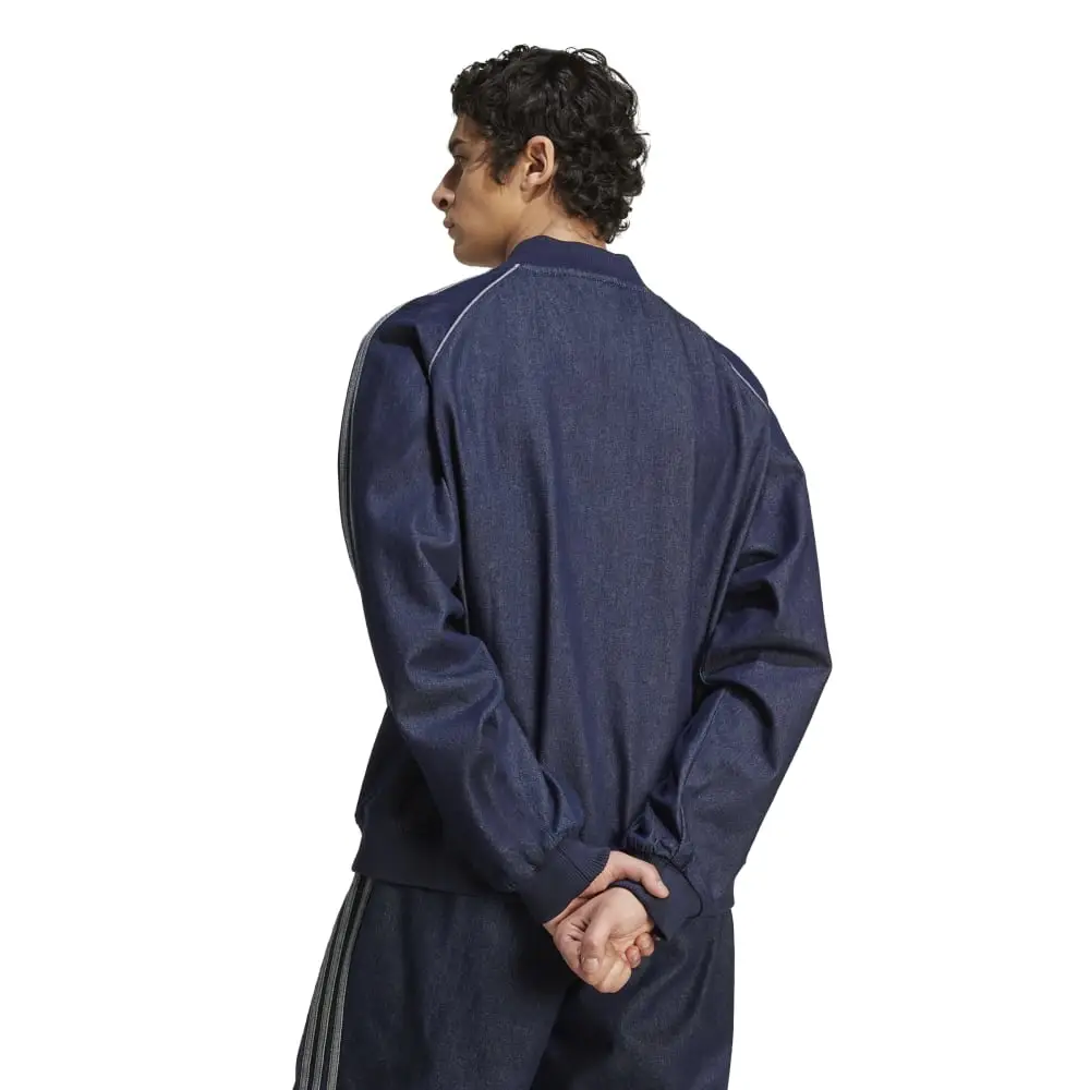 Sst Adicolor Loose Sst Denim Stone Jacket Blue - Image 3