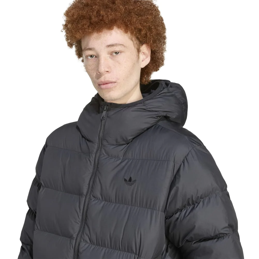 Tonal Hooded Puffer Jacket Black - Image 4