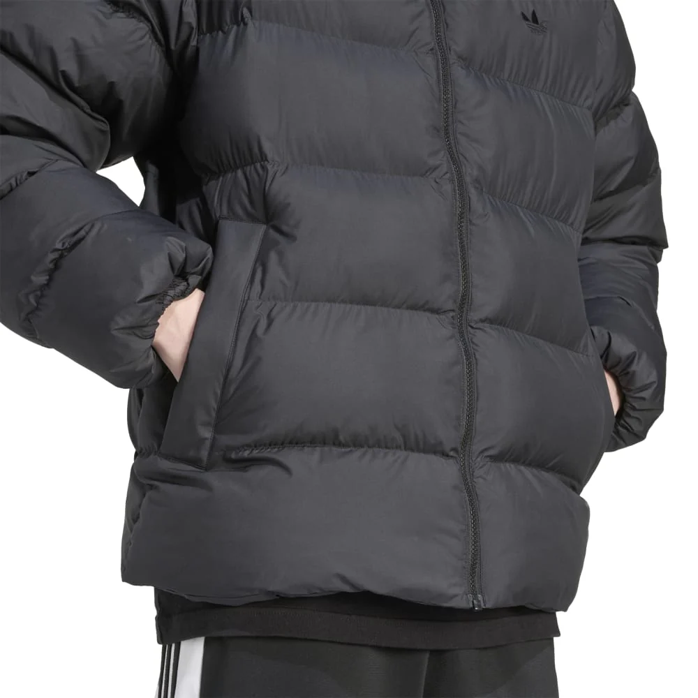 Tonal Hooded Puffer Jacket Black - Image 5