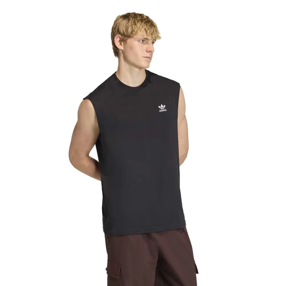Trefoil Essentials Sleeveless Tank Top Black - Image 2