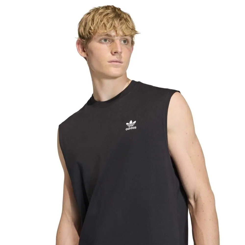 Trefoil Essentials Sleeveless Tank Top Black - Image 4