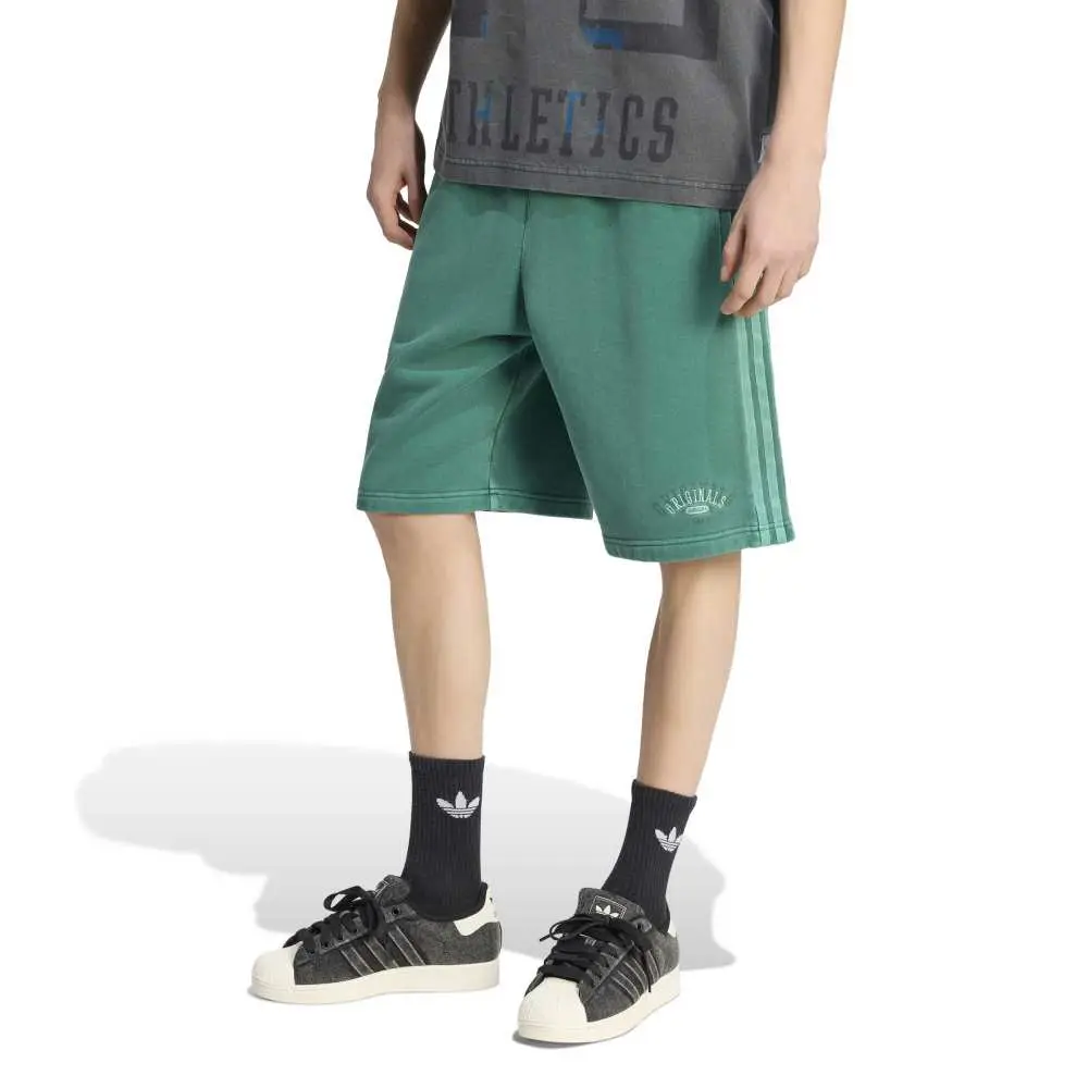 Washed Graphics Basketball Shorts Green - Image 2