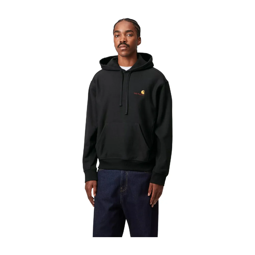 Hooded American Script Sweat Black - Image 3
