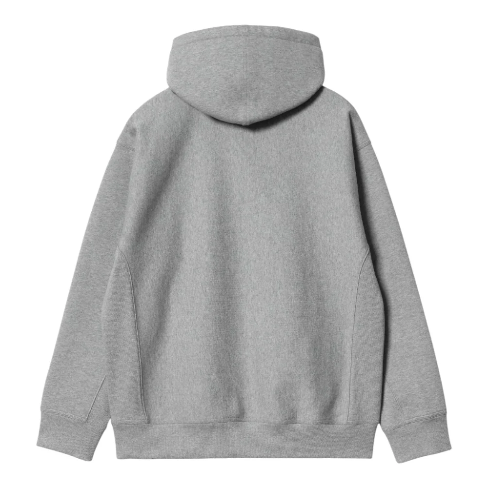 Hooded American Script Sweat Grey - Image 2