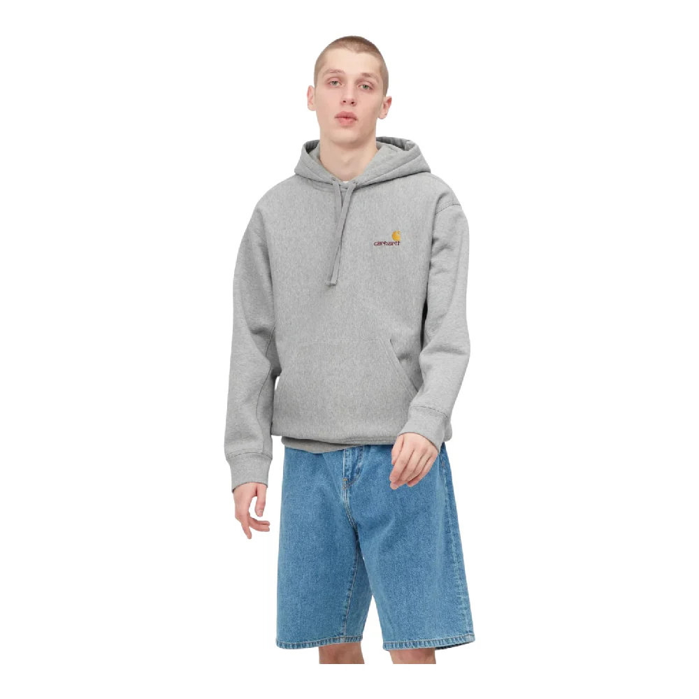 Hooded American Script Sweat Grey - Image 3