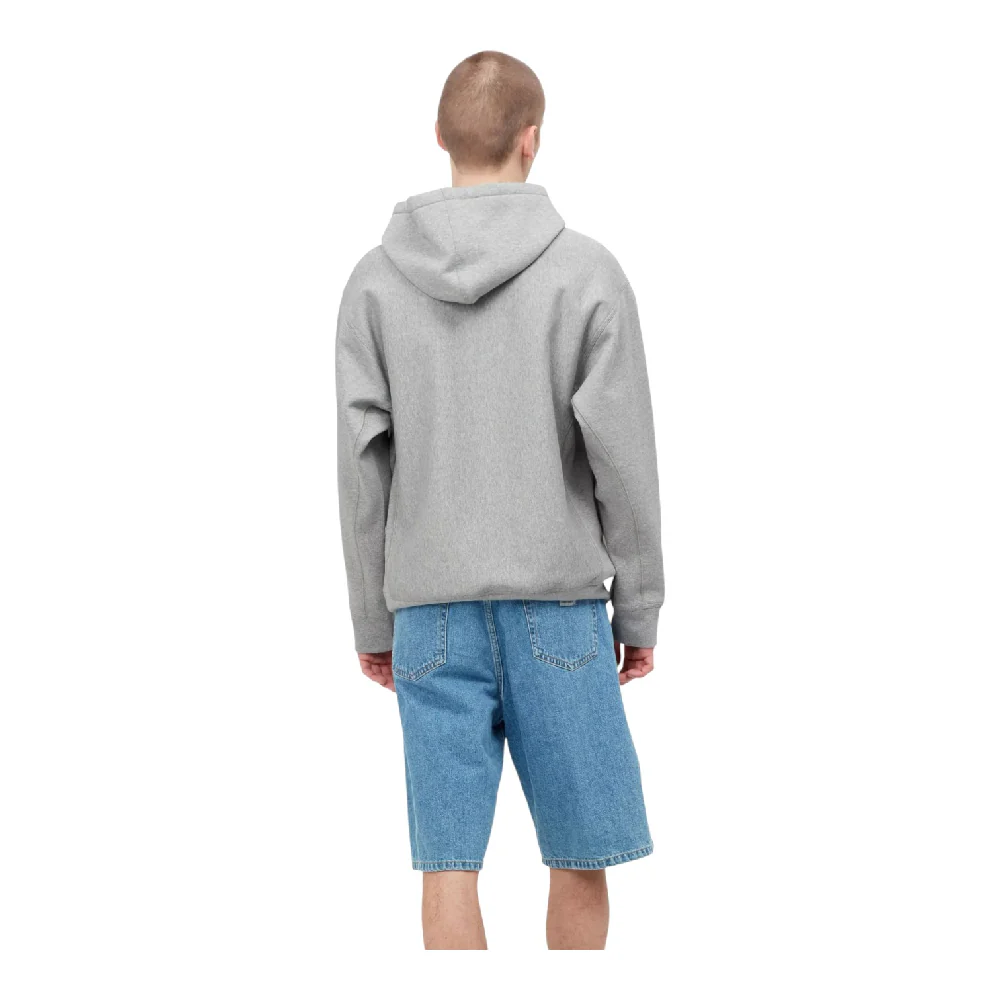 Hooded American Script Sweat Grey - Image 4
