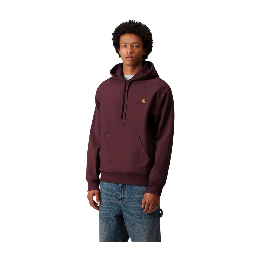 Hooded American Script Sweat Red - Image 3