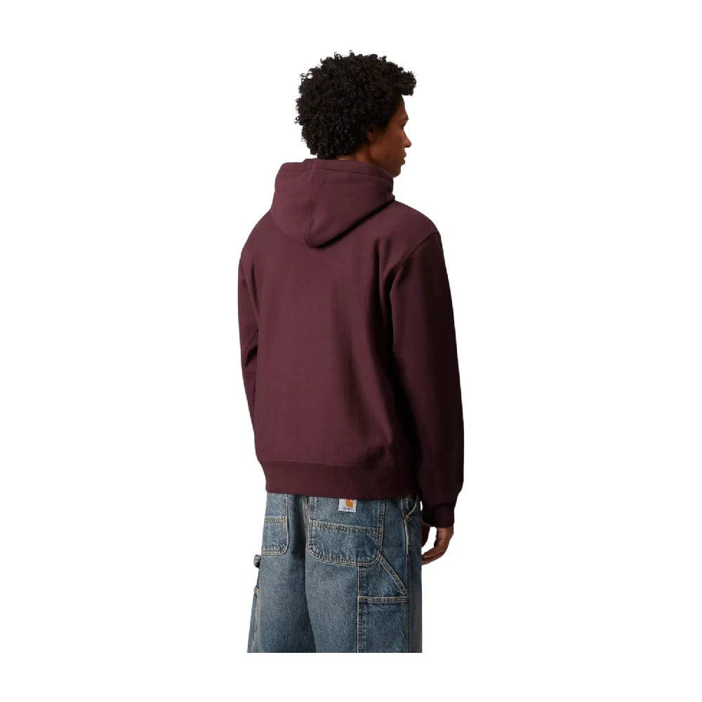 Hooded American Script Sweat Red - Image 4