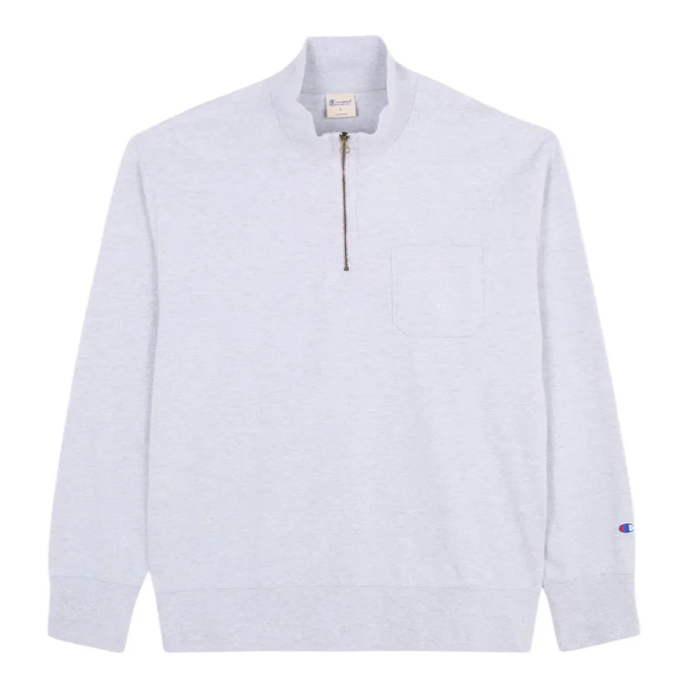 Half Zip Sweatshirt Light Grey