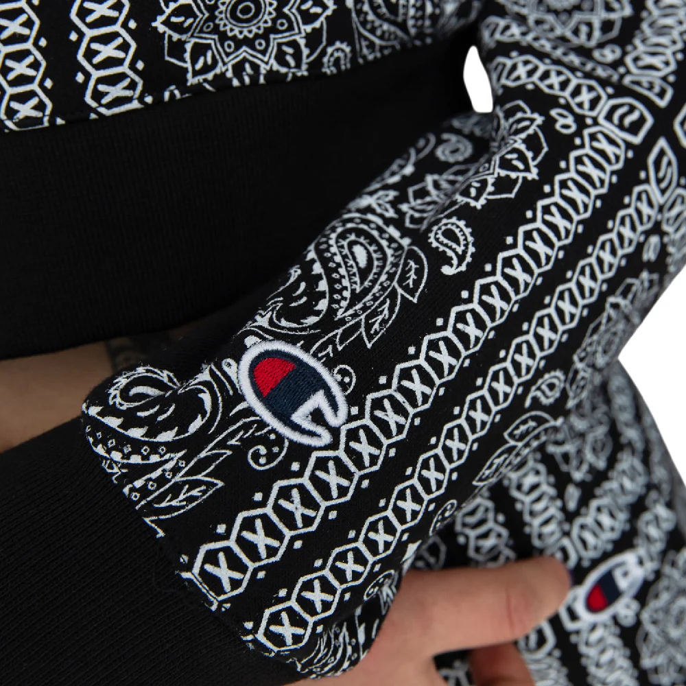 Hooded Crop Top Hoodie Black - Image 3