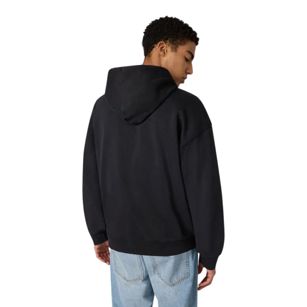 Hooded Full Zip Sweatshirt Black - Image 2