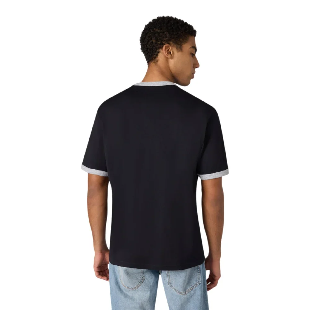 Ringer T-Shirt Black - Image 3