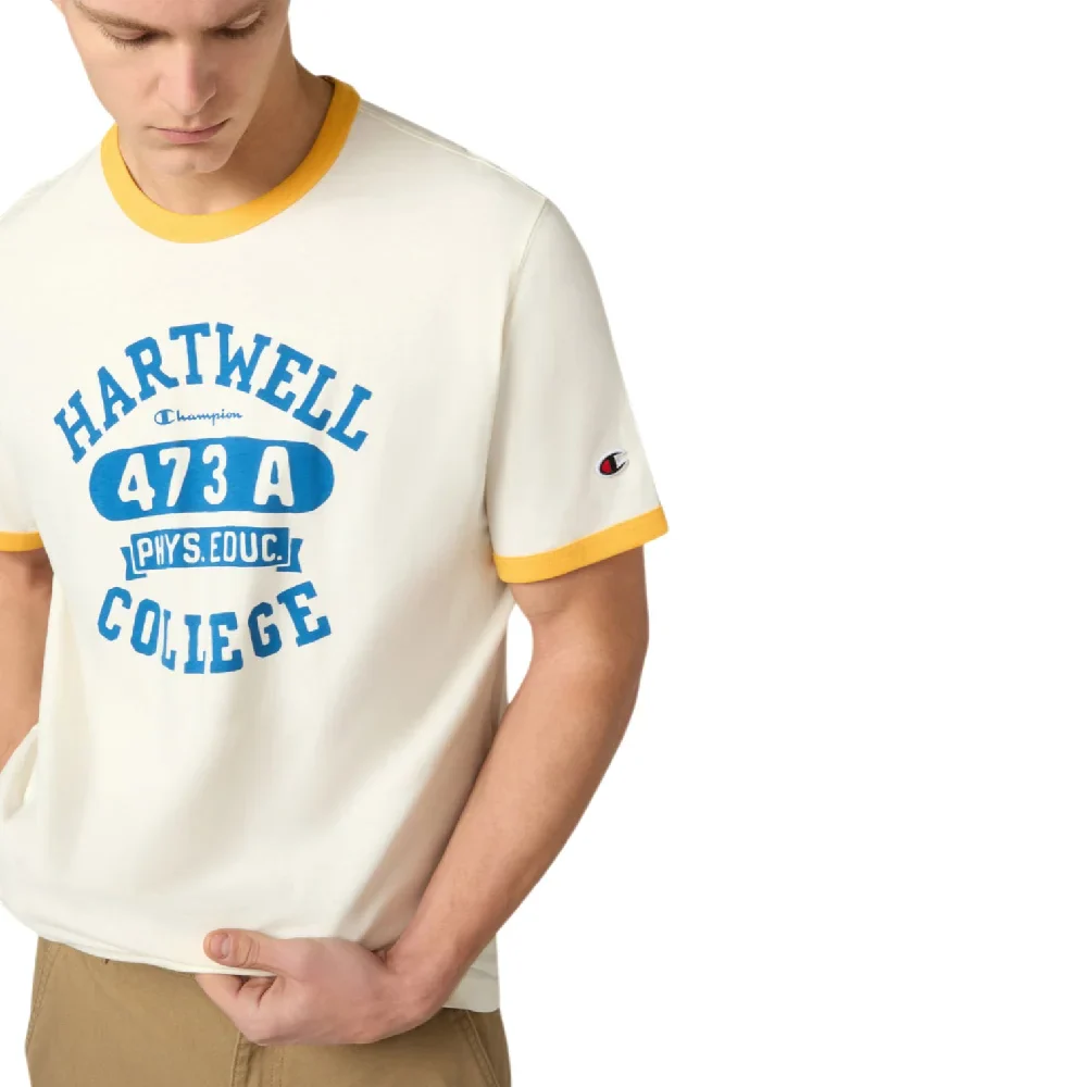 Ringer T-Shirt Cream Yellow - Image 3