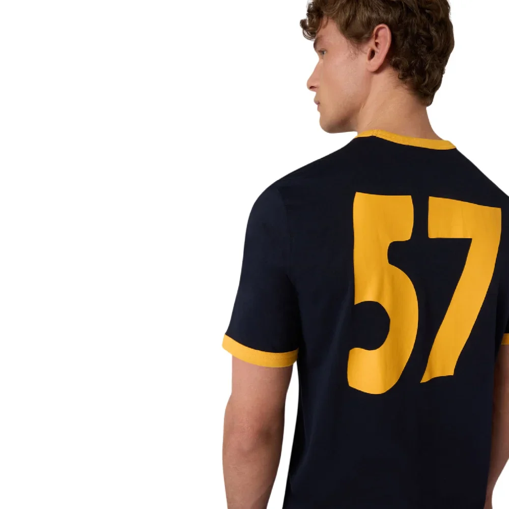 Ringer T-Shirt Dark Blue - Image 4